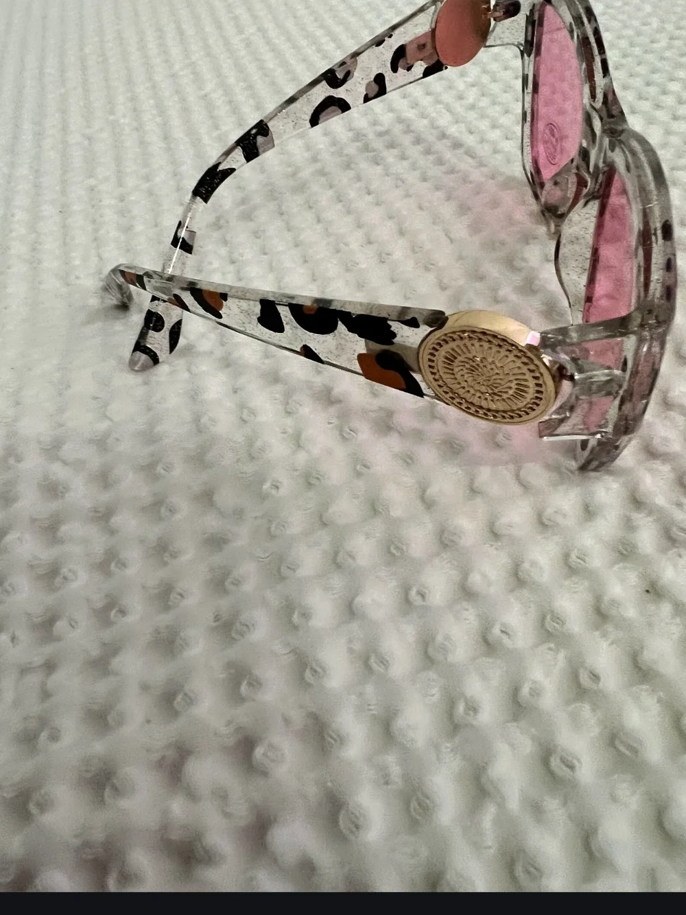 H&M Pink Leopard Print Square Sunglasses